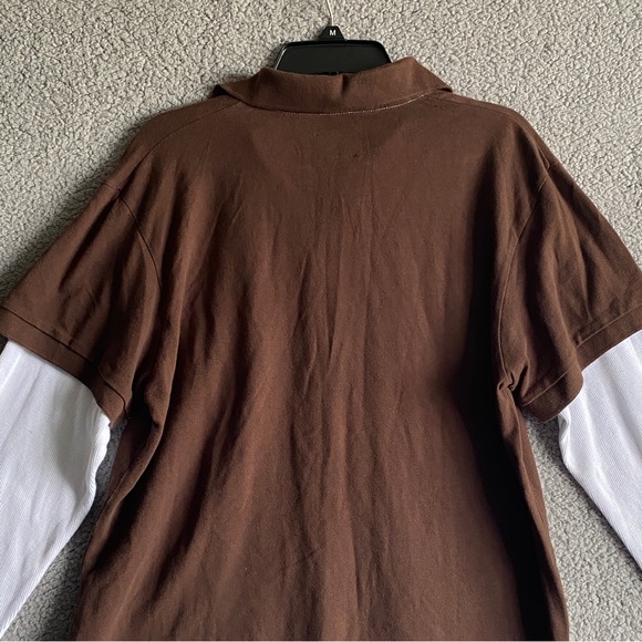 Grizzly Mens Top Size M Medium Original Outdoor Wear Brown White - Picture 6 of 10